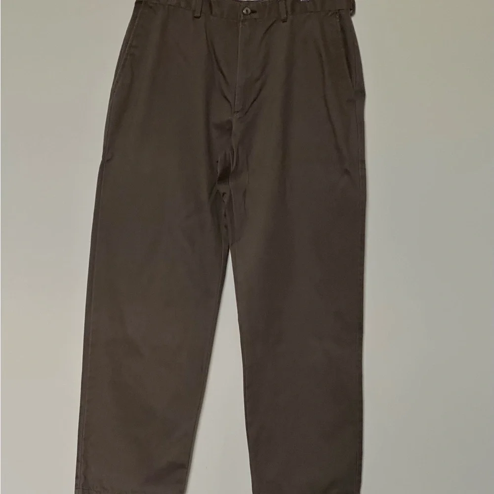 haggar Men's‎ Brown Chino Pants Casual Work Comfortable Travel 36X32